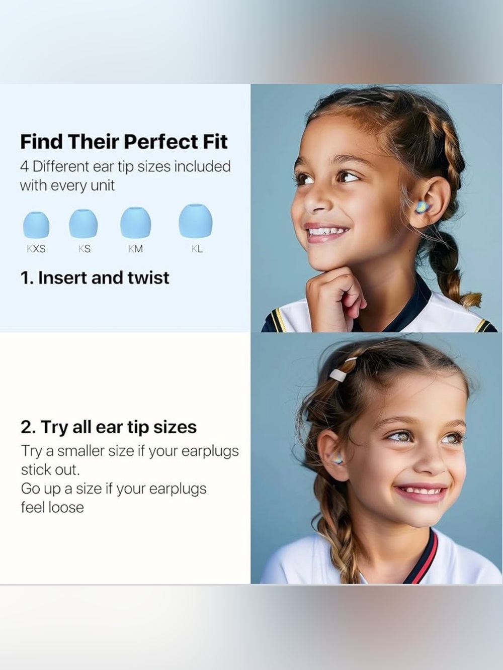 Softvox Noise Cancelling Earplugs for Kids in Purple (Ages 6-12) 26dB Reduction - Picture 10 of 11